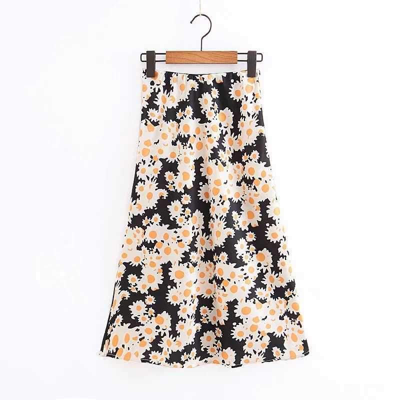 Retro Elastic Band High Waisted Leopard Print Midi Skirt on sale - SOUISEE