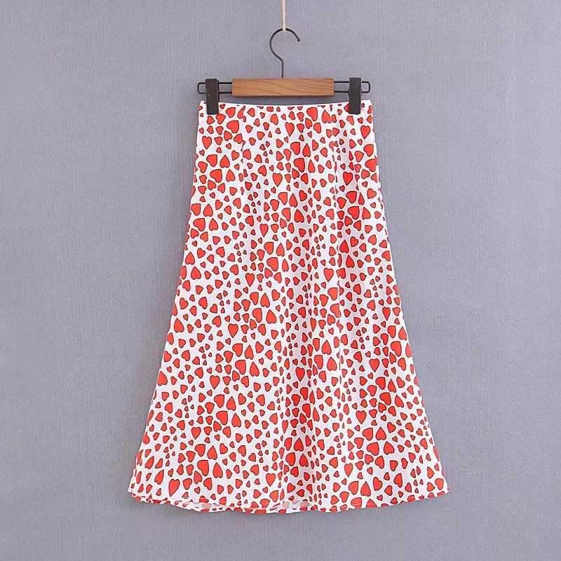 Retro Elastic Band High Waisted Leopard Print Midi Skirt on sale - SOUISEE