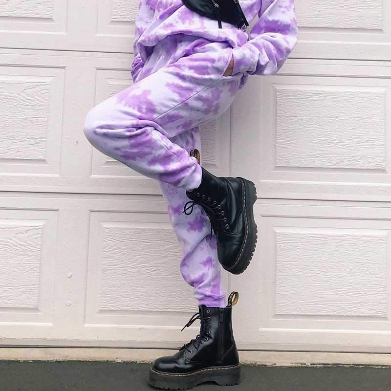 Tie Dye Sporty Pants High Waisted Joggers Pants on sale - SOUISEE