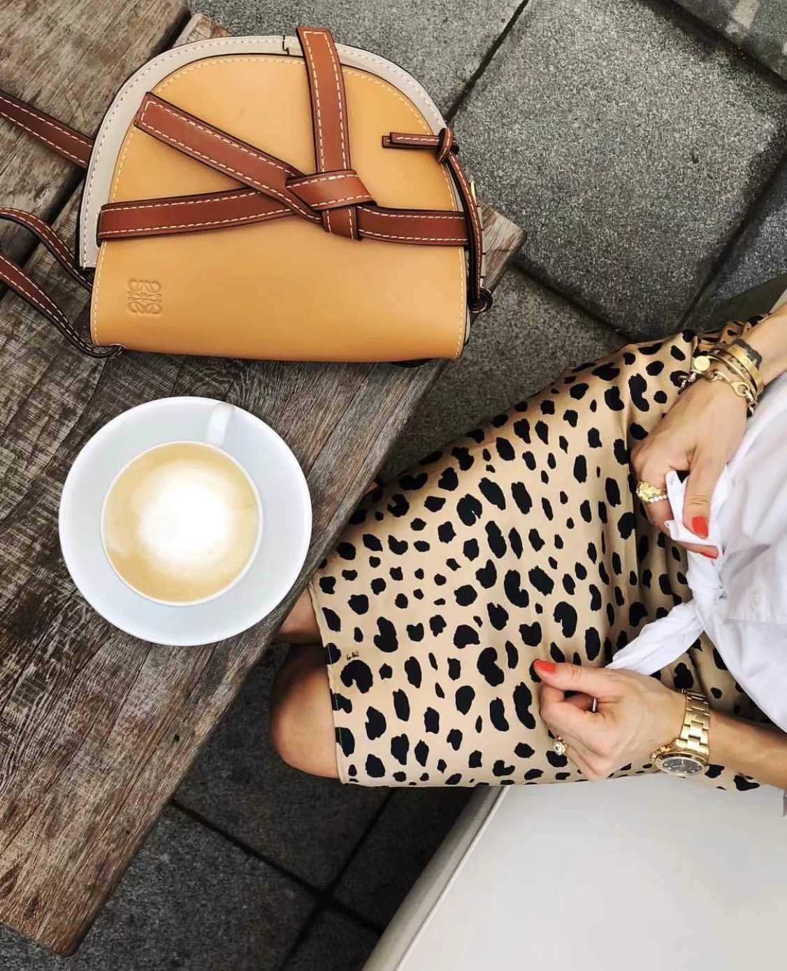 Retro Elastic Band High Waisted Leopard Print Midi Skirt on sale - SOUISEE