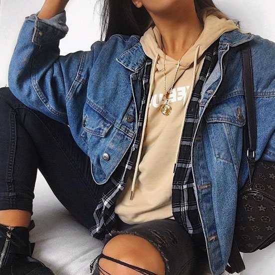 Oversized Light Washed Ripped Denim Jacket Womens on sale - SOUISEE