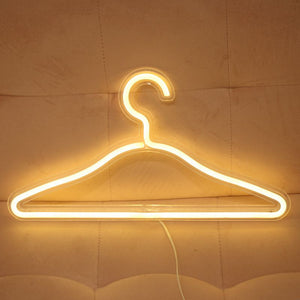 USB Powered Neon LED Light Hanger Decor Luminous Stand