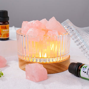 Crystal Stone Aroma oil Led Light Diffuser For Rose Quartz Stone