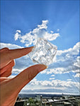 Angle Aura Natural Raw Clear Quartz Crystal Point