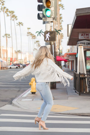 Festival Native Western Fringe Denim Jacket WithTassels on sale - SOUISEE