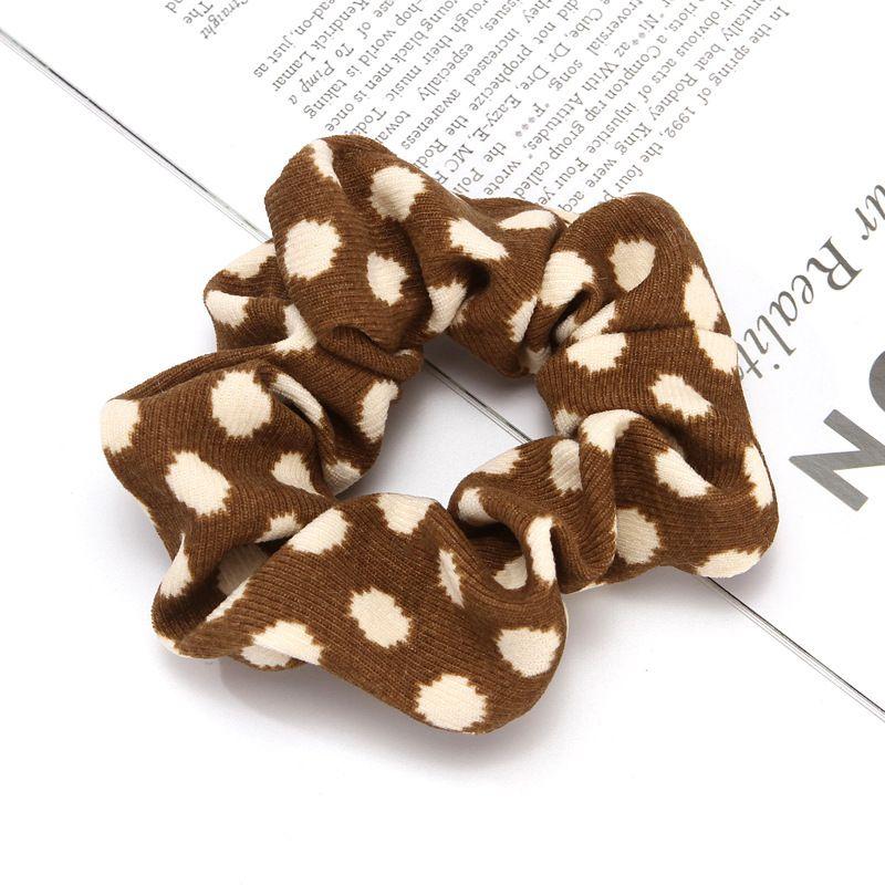 Oversized Leopard Dots Tie Dye Velvet Hair Scrunchies Hairbands on sale - SOUISEE