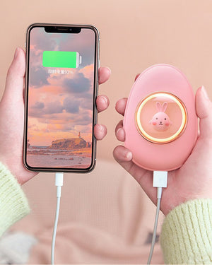 Cute Kawaii Y2K Bunny Cat Portable Usb Rechargeable Powered Hand Warmer Charger