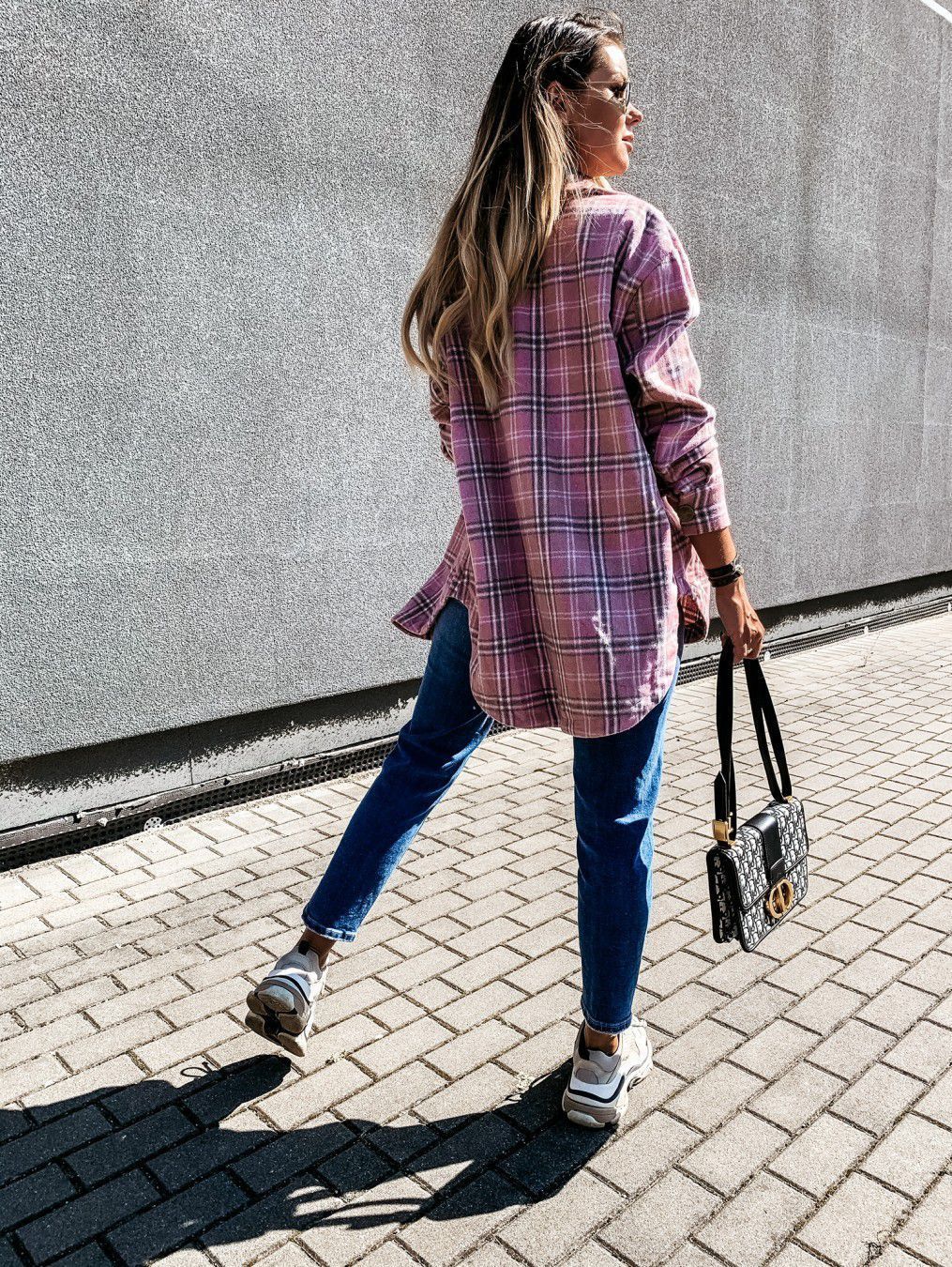 Blend Wool Brushed Plaid Pattern Shacket Collared Flannel Shirt Jacket on sale - SOUISEE
