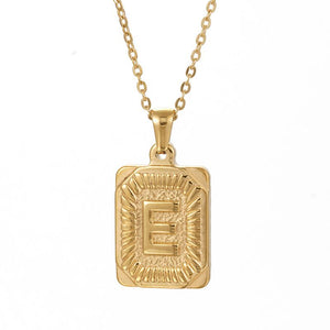 Chunky Hip Hop Letters Signature Alphabet Initial Card Necklace on sale - SOUISEE