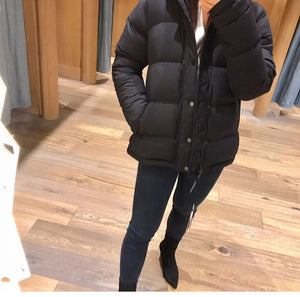Warm Super Puffy Goose Down Puffer Jacket Quilted on sale - SOUISEE