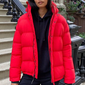Warm Super Puffy Goose Down Puffer Jacket Quilted on sale - SOUISEE