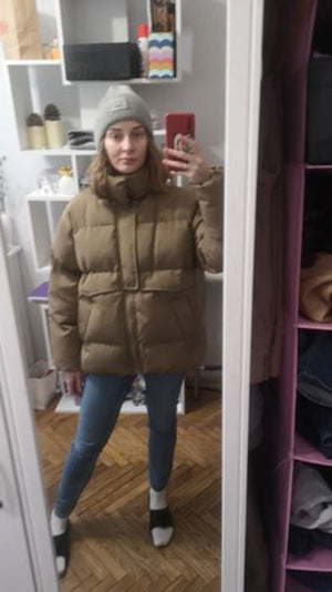 Oversized Quilted Winter Puffer Thick Warm Padded Puff Parka Jacket on sale - SOUISEE