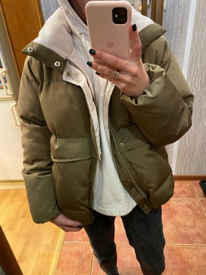 Oversized Quilted Winter Puffer Thick Warm Padded Puff Parka Jacket on sale - SOUISEE