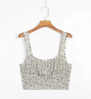 Pretty ruched Cropped Tank Top Sleeveless Crop Top on sale - SOUISEE