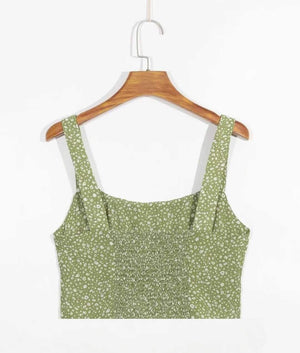 Pretty ruched Cropped Tank Top Sleeveless Crop Top on sale - SOUISEE