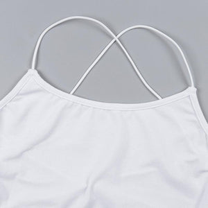 Sexy Spaghetti Strap Back Criss Cross Halter Dress on sale - SOUISEE