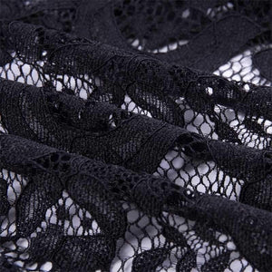Plunge V Neck Black/ White long sleeve lace bodysuit on sale - SOUISEE