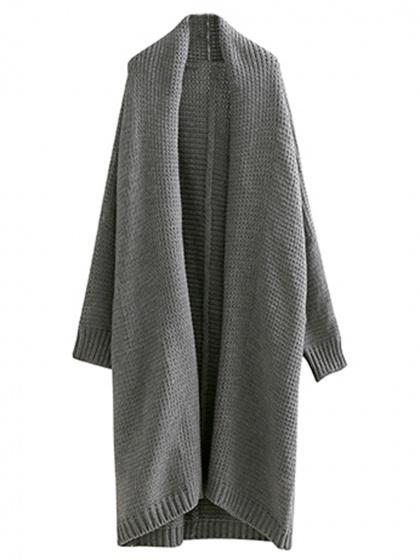 Oversized Open Front Womens Long Cardigan Sweaters on sale - SOUISEE