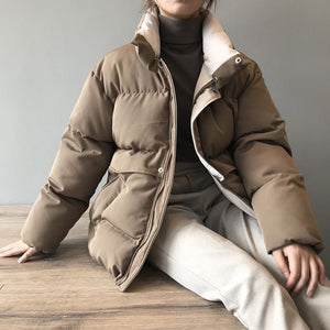 Oversized Quilted Winter Puffer Thick Warm Padded Puff Parka Jacket on sale - SOUISEE