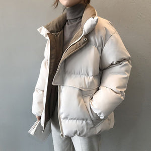 Oversized Quilted Winter Puffer Thick Warm Padded Puff Parka Jacket on sale - SOUISEE