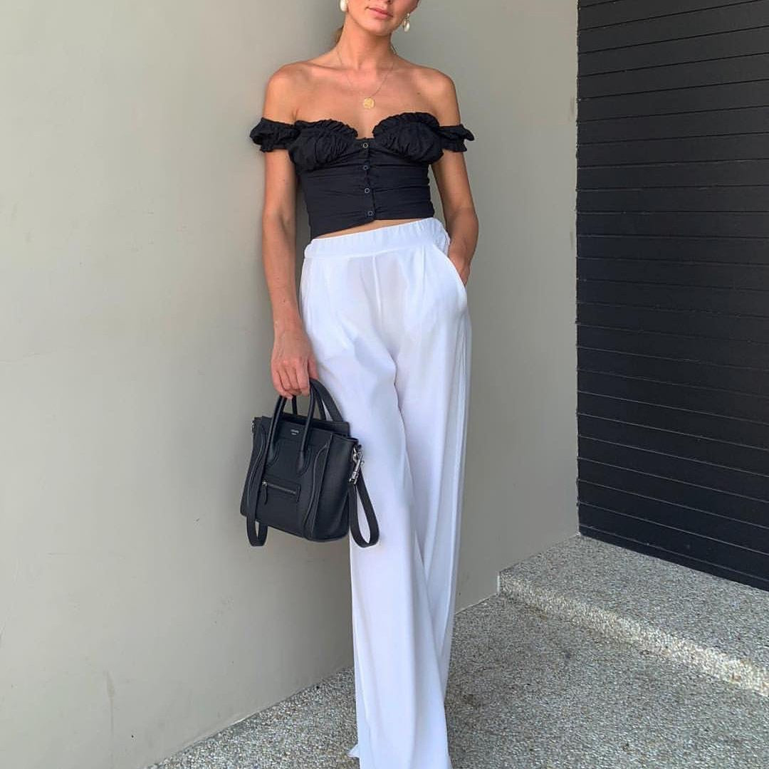 Elastic Arms On or Off Shoulders Cupped Bustier Button Through Top on sale - SOUISEE