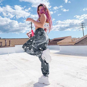 Tie Dye Sporty Pants High Waisted Joggers Pants on sale - SOUISEE