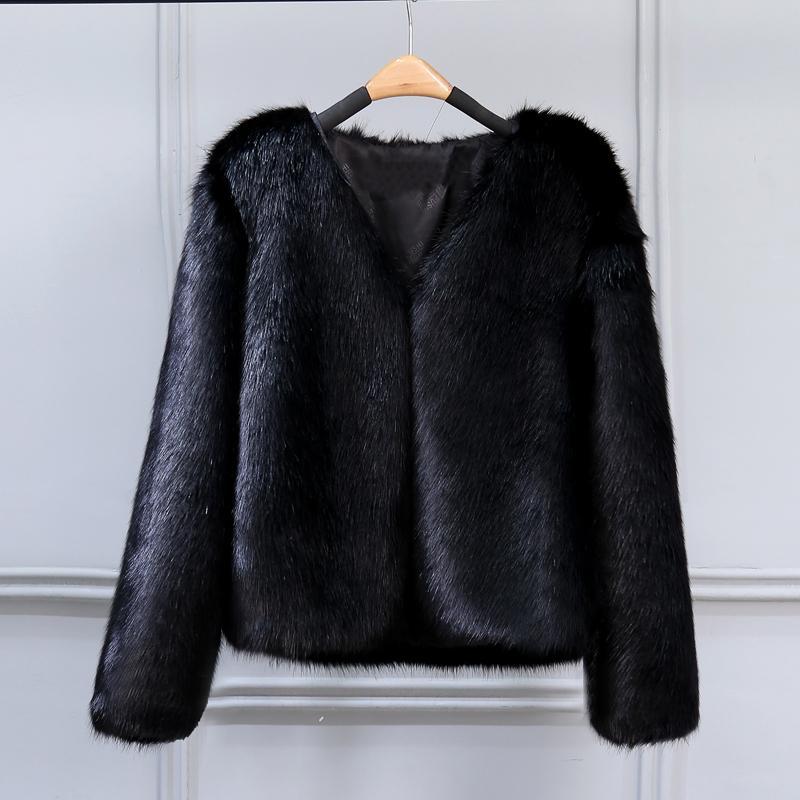 Free Ship Fluffy Mink Pink Faux Fur Coat on sale - SOUISEE