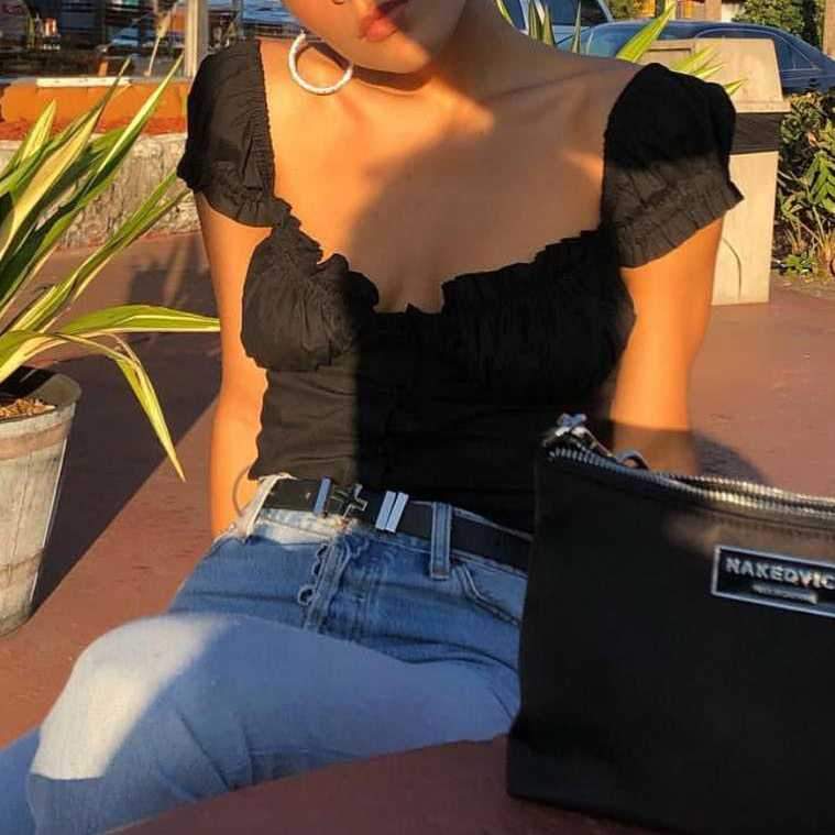 Elastic Arms On or Off Shoulders Cupped Bustier Button Through Top on sale - SOUISEE