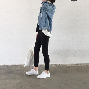 Oversized Light Washed Ripped Denim Jacket Womens on sale - SOUISEE