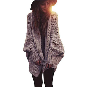 Oversized Open Front Batwing Long Cardigan Sweater on sale - SOUISEE