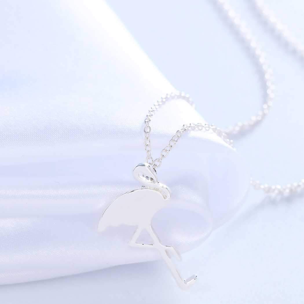 Lucky Simple Flamingo Pendant Necklace Rose Gold/Silver/Gold on sale - SOUISEE