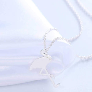 Lucky Simple Flamingo Pendant Necklace Rose Gold/Silver/Gold on sale - SOUISEE