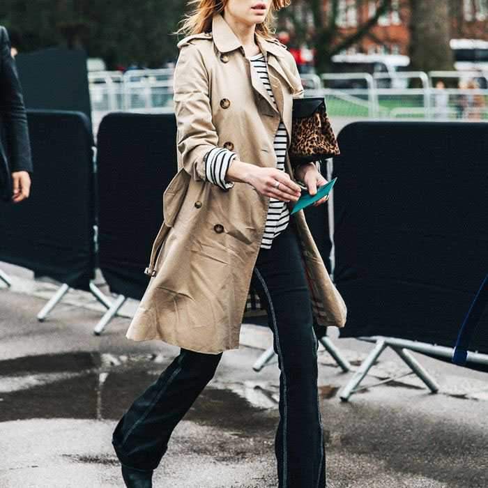 Classic Double Breasted Turtle Neck Women's Beige Trench Coat on sale - SOUISEE