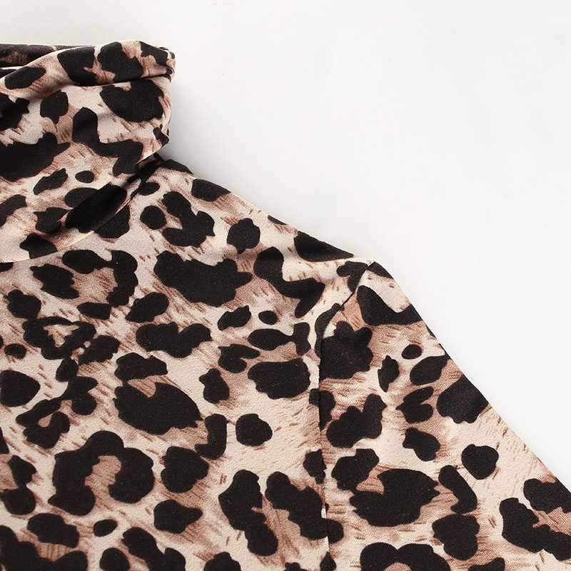 Cheetah Leopard Print Long Sleeve Thong Bodysuit on sale - SOUISEE