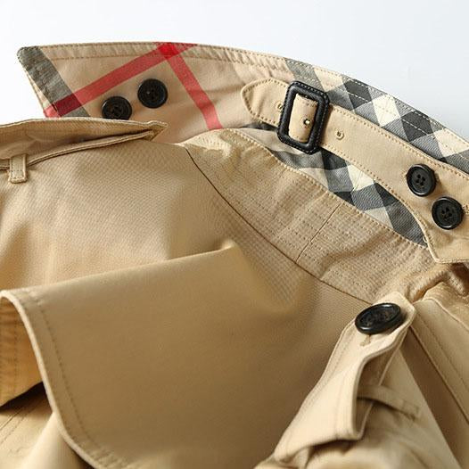 Classic Double Breasted Turtle Neck Women's Beige Trench Coat on sale - SOUISEE