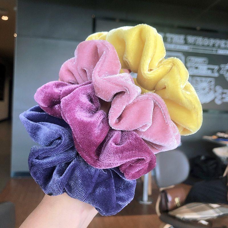 Oversized Leopard Dots Tie Dye Velvet Hair Scrunchies Hairbands on sale - SOUISEE
