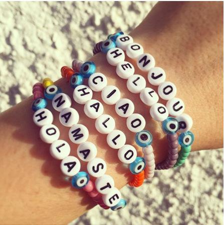 Personalized Saying Alphabet Bead Word Kandi Bracelets on sale - SOUISEE