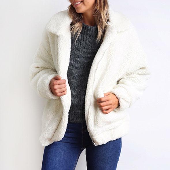 Oversized Faux Fur Teddy Bear Sherpa Coat on sale - SOUISEE