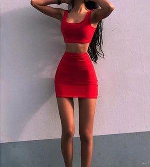 Crop Top Bodycon High Waist Separated Dress on sale - SOUISEE