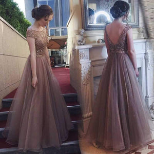 Cut Out Back Off Shoulder Chiffon Bridesmaid Maxi Gown Lace Dress on sale - SOUISEE
