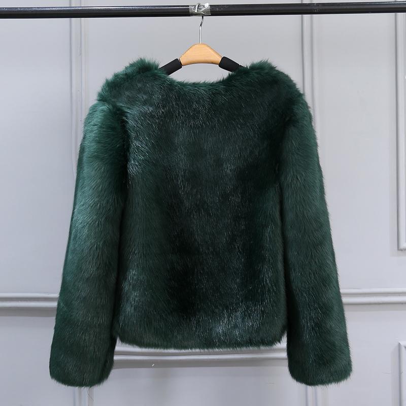 Free Ship Fluffy Mink Pink Faux Fur Coat on sale - SOUISEE