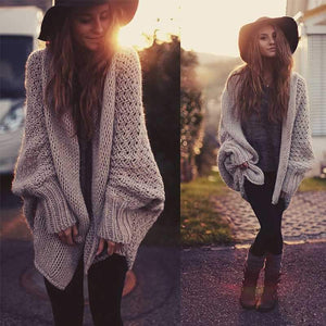 Oversized Open Front Batwing Long Cardigan Sweater on sale - SOUISEE