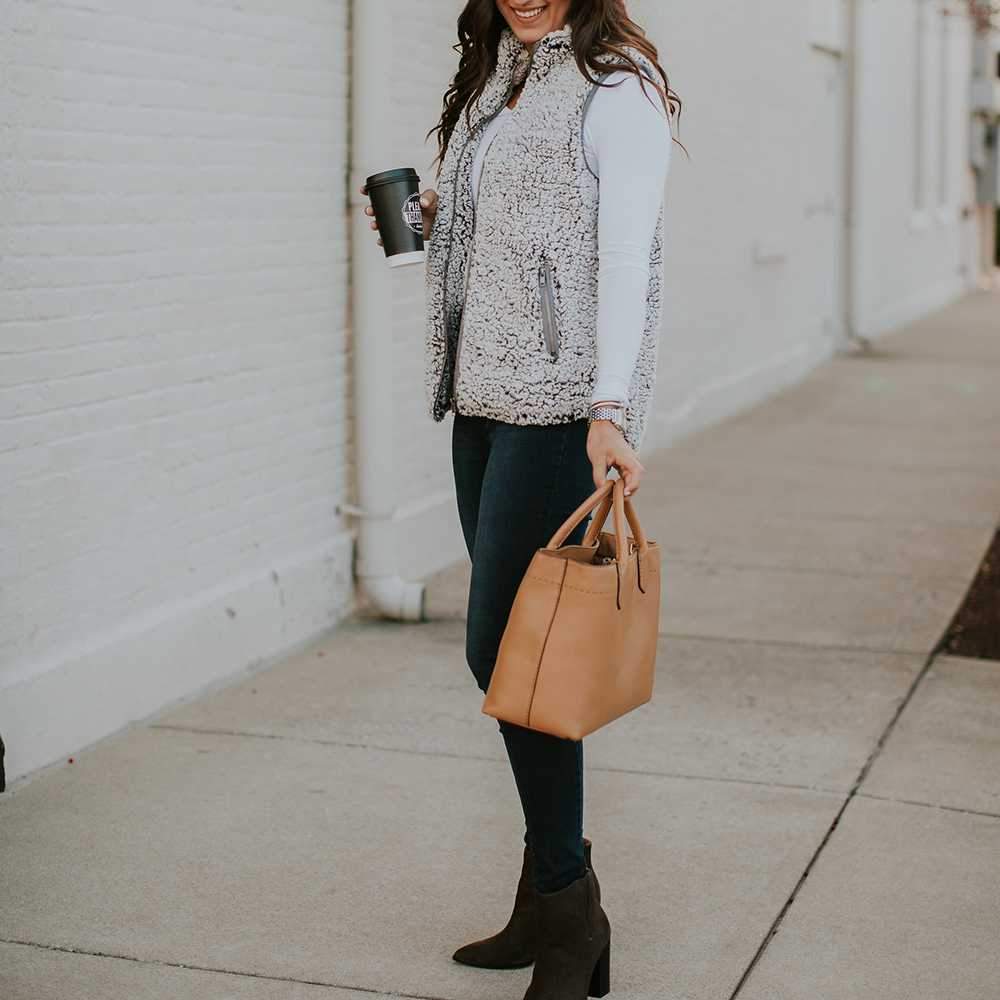 Fuzzy Faux Fur Winter Outerwear Sherpa Fleece Vest on sale - SOUISEE