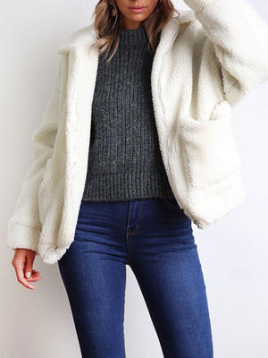 Oversized Faux Fur Teddy Bear Sherpa Coat on sale - SOUISEE