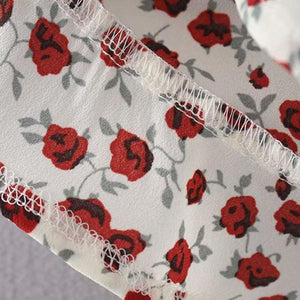 Vintage A Line Floral Prints Flounce Mini Skirt on sale - SOUISEE
