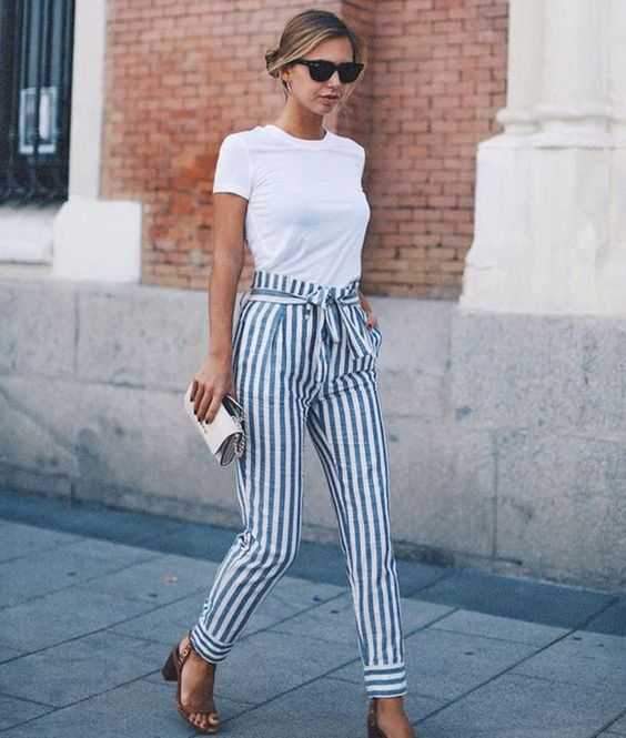 Editor Super High Waisted Pinstripe Straight Ankle Pant  Express