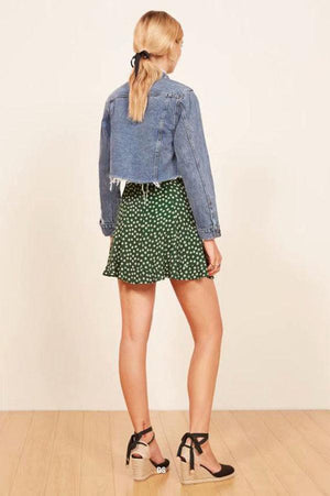Vintage A Line Floral Prints Flounce Mini Skirt on sale - SOUISEE