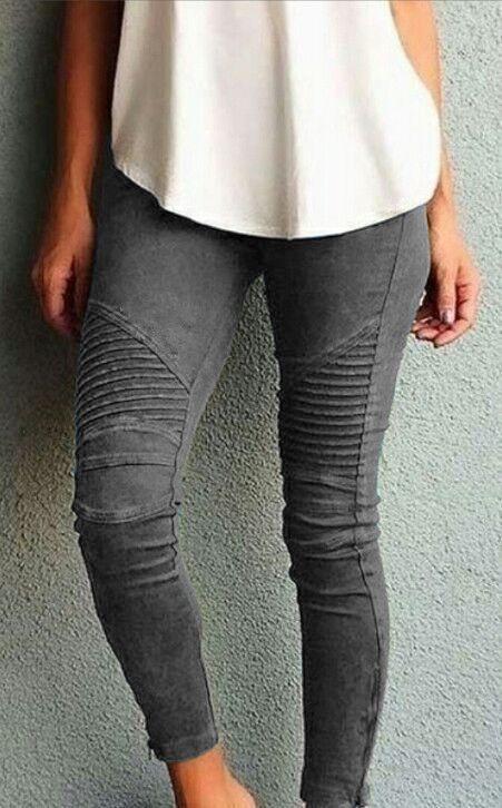Cool High Waisted Ankle Zipper Skinny Pants Trousers on sale - SOUISEE