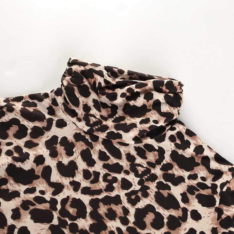 Cheetah Leopard Print Long Sleeve Thong Bodysuit on sale - SOUISEE