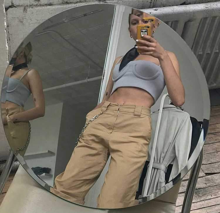 High Waisted Baggy Carrot Trousers Cargo Pants With Chains on sale - SOUISEE